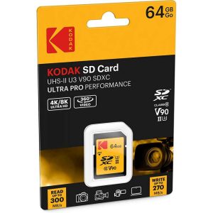 Kodak SD Card 64 GB UHS-II U3 V90 SDXC ULTRA PRO Performance