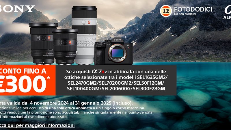 Sony a7r V + Ottiche fino al 31 Gennaio 2025