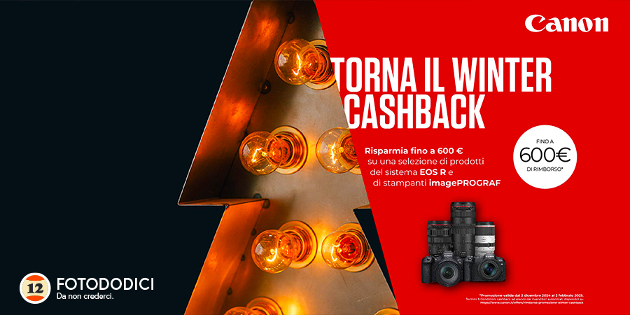 Canon Winter Cashback fino al 02/02/2025