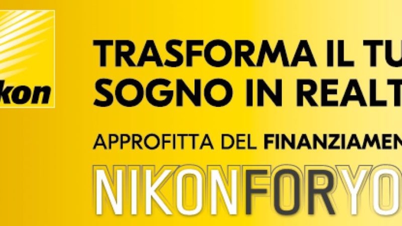 Nikon Finanziamento tasso 0 fino al 27 Gennaio 2025