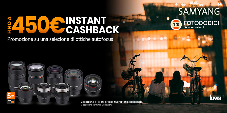 Samyang, Instant CashBack dal 1/02 al 31/03/ 2025